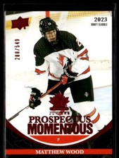 2023-24 Prospectus Momentous Red Matthew Wood /549 #PM-28