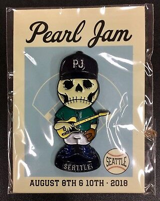 Pearl Jam Baseball Skull Enamel Tour Keychain Seattle Safeco Home Shows New