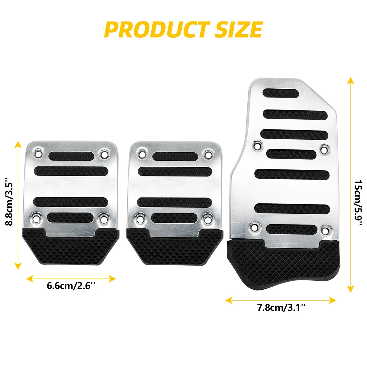 Car Non-slip Brake Foot Pedal Manual Clutch Pad Universal