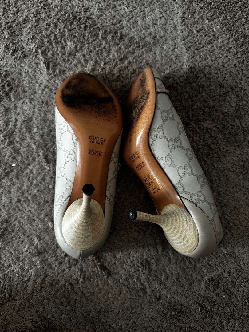 GUCCI Pumps Heel GG Leather Off-White EU36.5/US6.5 120350c thumbnail 5