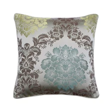 Silver Decorative Throw Pillow Cover, 16"x16" Silk Cushion - Under The Same Sky