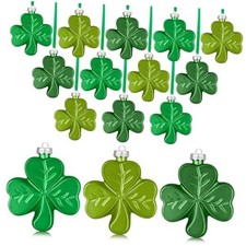 Pcs Large 2.36 Inch St. Patrick's Day Shamrock Ornaments for Tree 12 Matte