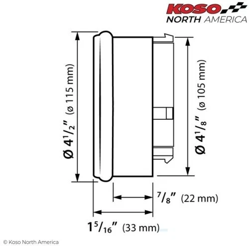 Velocímetro velocímetro KOSO multicolor 5" calibre 04-13 Harley FL FX BA072100 Foto 4 de 4
