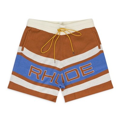 NWT RHUDE BROWN PRAVIL RACING KNIT SHORTS SIZE M $1170