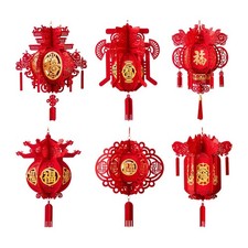 Chinese New Year Lantern Decoration Fu 3D Decorative Hanging Ornament Spring