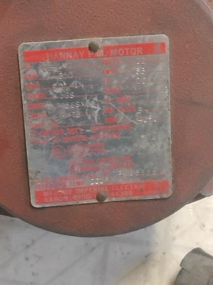 #ad Hannay P.M Electric DC Motor P56SX001 $2000.00