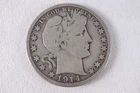 NobleSpirit (TSC) Semi-KEY Desirable SILVER Barber Half 1914 CHOICE VG/Fine