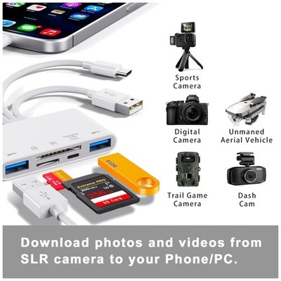 5-in-1 Memory Card Reader for i-Phone/i-Pad