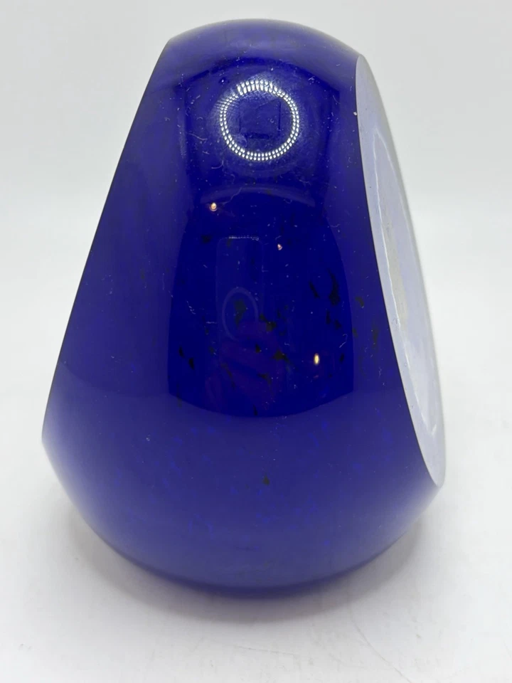 PISAPAPELES VIDRIO ARTE ÁRBOL DE LA VIDA PAISAJE DIORAMA AZUL COBALTO CORTE A CLARO Foto 3 de 4