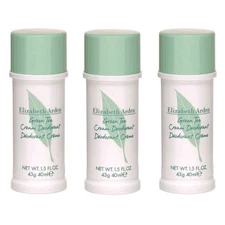 Green Tea by Elizabeth Arden, 3x1.5oz (4.5oz total) Cream Deodorant women