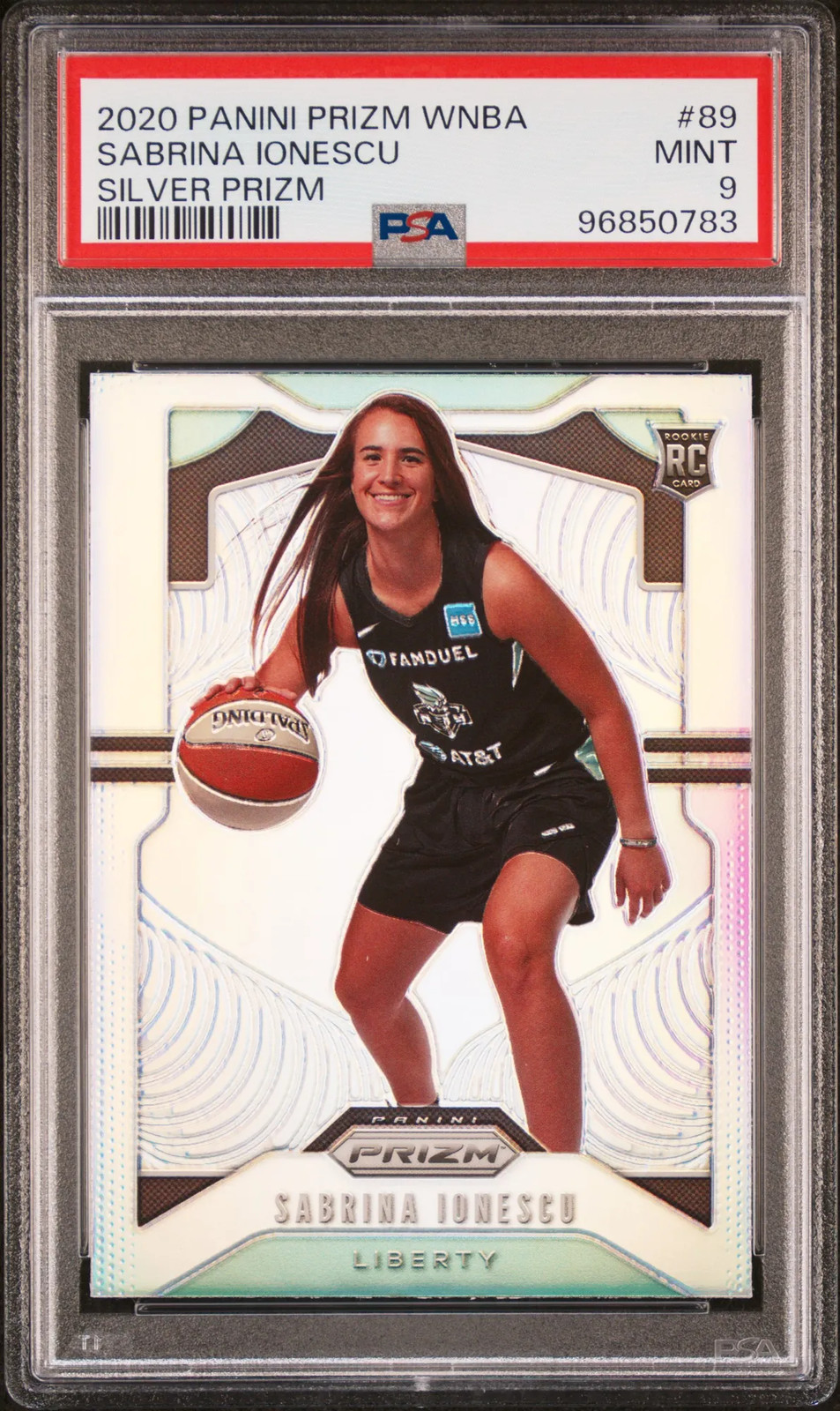 2020 Panini Prizm WNBA Sabrina Ionescu Silver RC PSA 9