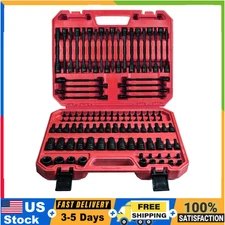 AMM 107PCS Allen Torx Bit Socket Set Hex SAE Metric Extra Long S2 Steel