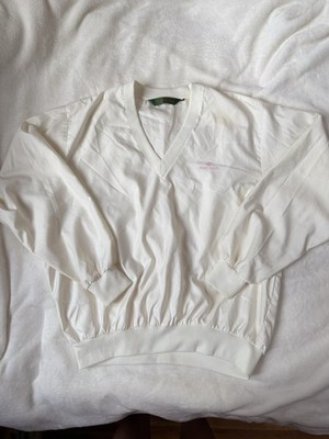 Vintage White Paolo Gucci Windbreaker Pink Accent, Size Small