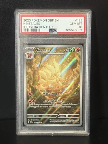 2023 POKEMON SV OBSIDIAN FLAMES #199/197 NINETALES ILLUSTRATION RARE PSA 10
