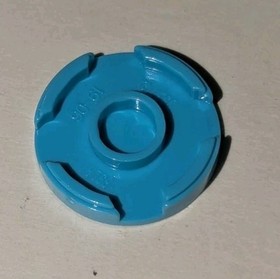LEGO Medium Azure Tile Round 2x2 W/ Gold Bumblebee Bee Pattern Part # 14769pb162