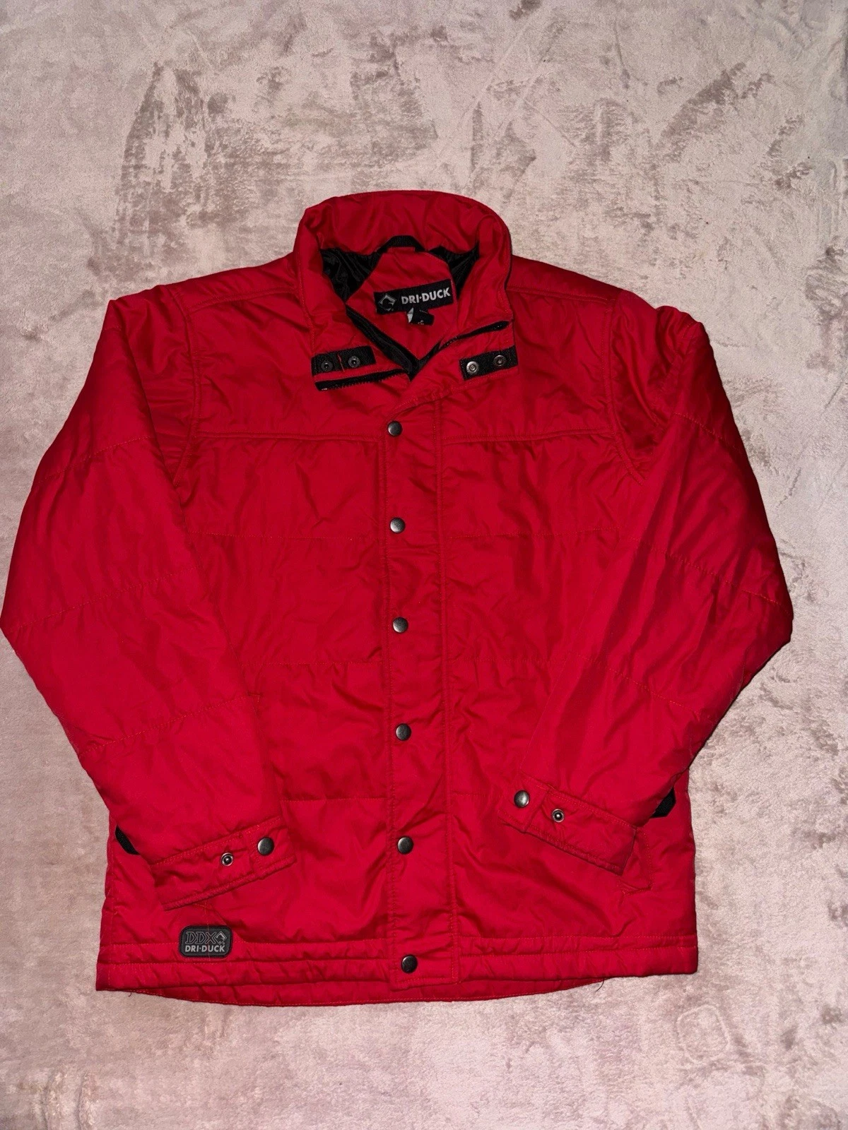 Dri Duck Mens Puff Jacket Red Size Small