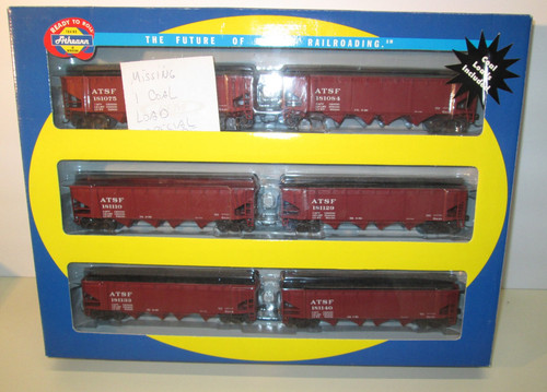 Paquete de 6 tolvas cuádruples HO Athearn 91166 Santa Fe 40’ | Condition: Used