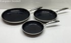 Lot of 3 Hexclad Frying Pans