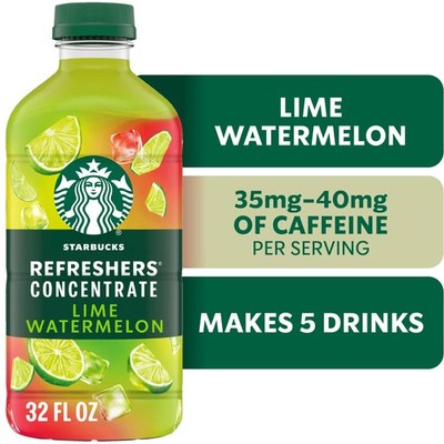 Starbucks Refreshers Concentrate Lime Watermelon, Refreshing Drink, Cold Drinks