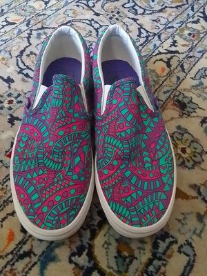 Original Vans Off The Wall Bunt  Schuhe gr 39 , Sehr Gut 