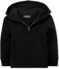 The Children's Place And Toddler Zip Up Hoodie 4T, Black 