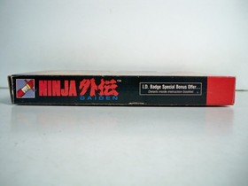 K25i44701 NINJA GAIDEN W/ BOX & MANUAL 1989 NES NINTENDO ORIGINAL VINTAGE TECMO