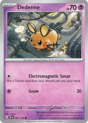 Dedenne Reverse Holofoil SSP 087/191 C NM