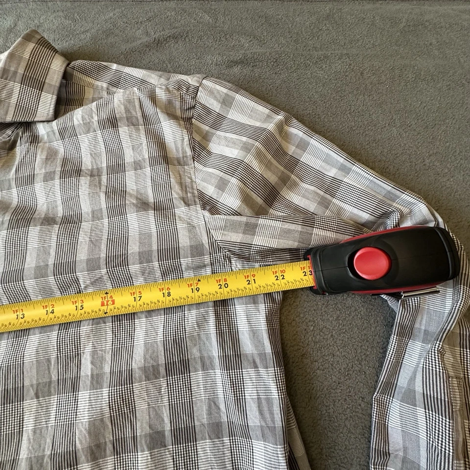 Camisa de vestir HUGO Red Label de Hugo Boss para hombre 18 32/33 ajuste nítido a cuadros L/S Foto 4 de 4