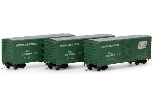 Coche de caja modernizado Athearn escala HO 40' Penn Central #252963, 253001, 253009 | Zustand: New