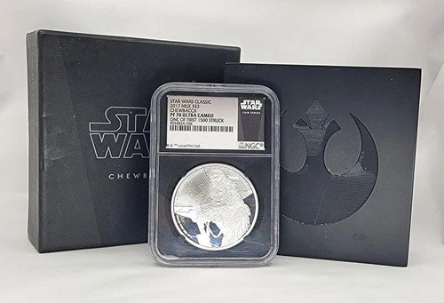2017 NIUE S$2 CHEWBACA NGC PF70 Ultra Cameo, STAR WARS  .999 Silver    AA8.1