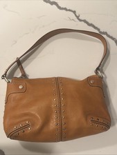 Michael Kors Astor Studded Leather Shoulder B...