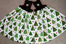 2 Double Crochet Premium Hanging Kitchen Towels  Christmas Trees