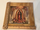 Virgin Mary, Angels, Baby Jesus Beautiful Art On Attached Wooden Frame Signed — photo 5