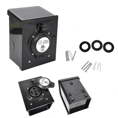 #ad #ad 50A NEMA 14 50R RV Power Box Black Al Cu Alloy PA66 Nylon Construction $26.66