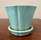 USA Vintage Mid-Century Blue McCoy 4 inch planter 1940-50