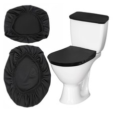 Toilet Tank Cover and Toilet Lid Cover Washable Toilet Cover Set with Elastic...