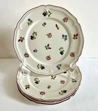 Villeroy & Boch Petite Fleur 8 1/4" Salad Plates - Set of 4- EC