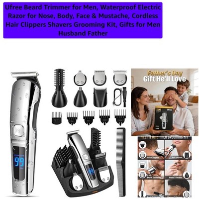 Ultimate Waterproof Electric Razor & Grooming Set for Men: Cordless Convenience