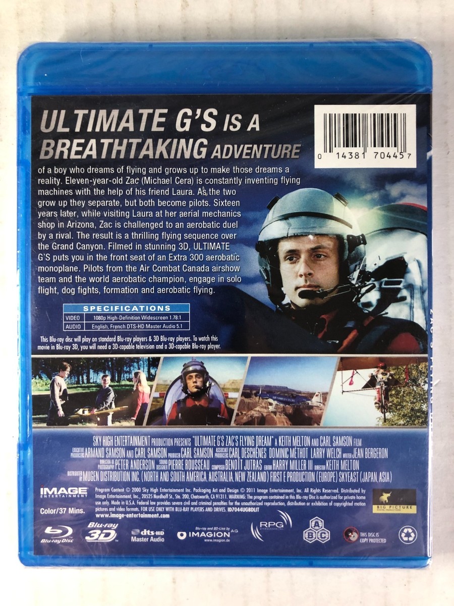 Ultimate Gs: Zacs Flying Dream (Blu-ray Disc, 2011) for sale