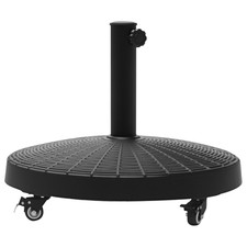 Outsunny Resin Patio Umbrella Base Parasol Stand Weight Deck w/ Wheels