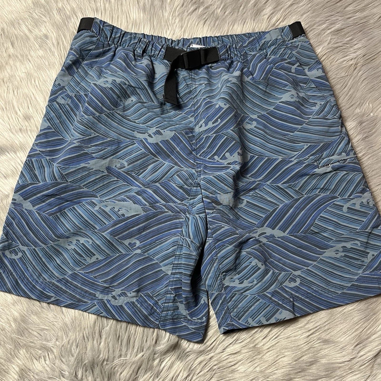 Patagonia Men’s Large River Shorts Blue Wave Pattern 579090 PYB Limited Rare