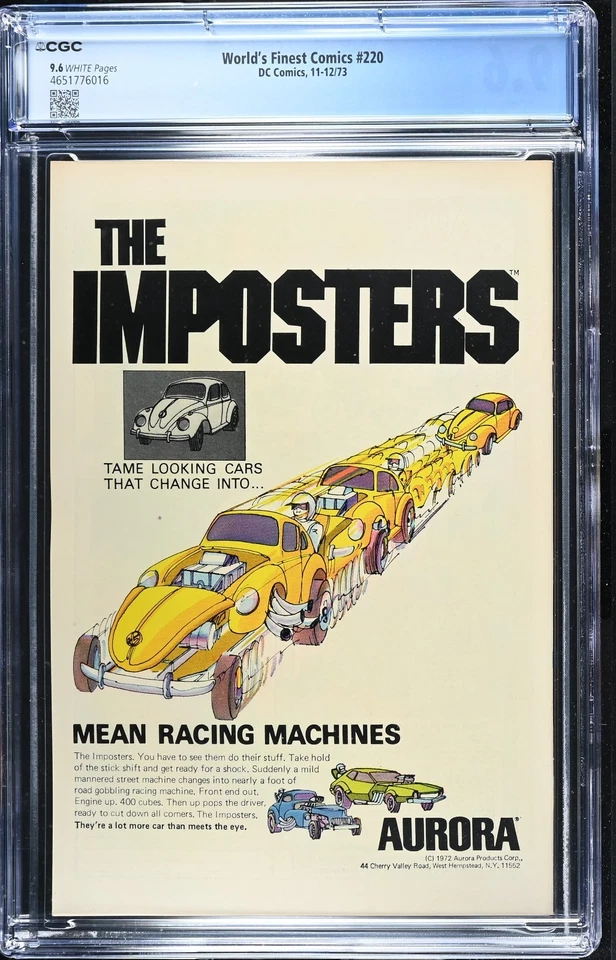 World's Finest #220 (1973) Bronze Age Batman & Superman CGC 9.6 White W730 - Image 2 of 2