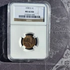 1939-S Lincoln Wheat Cent Penny NGC MS66 RD - Blazing Red Gem Uncirculated