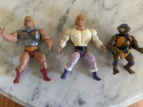 Vintage 2 Master of The Universe and Vintage Teenage Ninja Turtle Figures