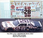 NASCAR DECAL #28 TUF-LON WHITE HOOD 1981 PONTIAC LEMANS BOBBY ALLISON 1/24