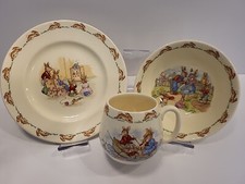 Vintage Royal Doulton Bunnykins 3 Pc. Cereal Bowl, Plate, Mug Bone China