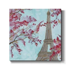 Wexford Home Square Canvas Wall Art Print Abstract Flower Picture Painting De...