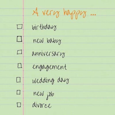 Multiple Choice Karte Geburtstag Jahrestag Scheidung Verlobung Neu Baby