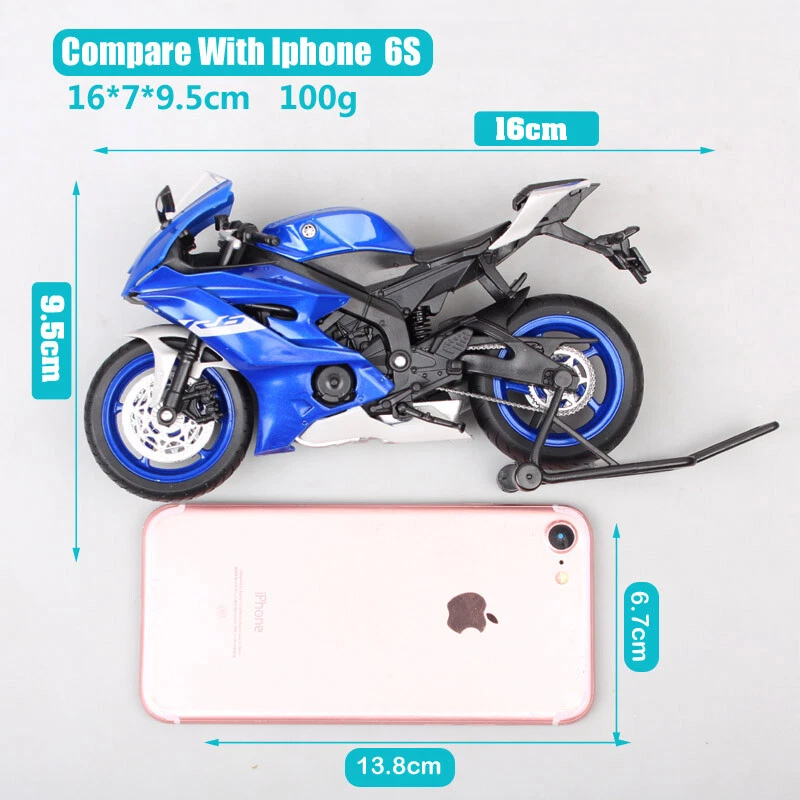 Yamaha YZF-R6 YZF R6 escala 1:12 Welly 2020 motocicleta modelo diecast bicicleta de juguete Foto 4 de 4