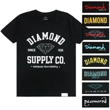 Diamond Supply Co. Men's Logo Graphic Print Tee T-Shirt - Black